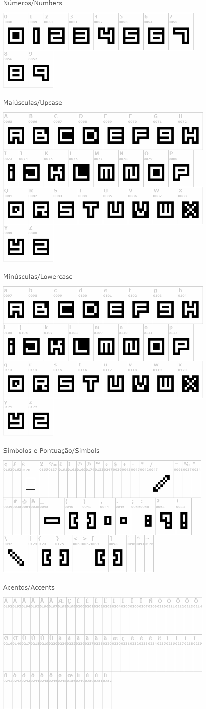 Mizu Font Alphabet